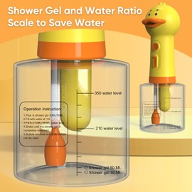 LilyAbeille Electric Dog Shampoo Dispenser Dog Shampoo Sprayer Duck Shampoo Foamer for Pet, Foaming Soap Dispenser for Bathtub, Kitchen Sink Cleaning