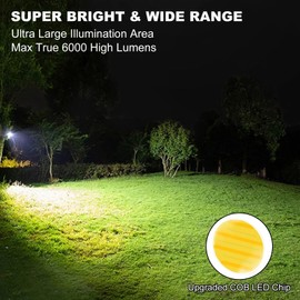 IODOO 10000mAh 6000LM Rechargeable Camping Light Cob Light 2400/4000/6500K Tent Light Portable Cob Light Waterproof Tent Light Power Failure Emergency Survival Kits