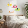 Soaoo 4 Pack Acrylic Small Floating Shelves Neon Acrylic Floating