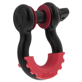 Cobra-Tek Bully Series D Ring Shackles Heavy Duty 3/4" Heavy Duty 4.75 Ton Screw Pin Anchor Shackles Universal Fit for Off-Road Bumper and Vehicle Recovery Rigging Point Tow Shackle Red (1)