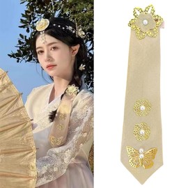 Elegant Korean Hanbok Hairband Comfortable Butterfly Flower Hairband For Festival Occasion Fashion Lovers