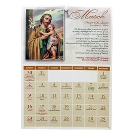 Religious Church Art Wall Calendar 2025 with Bible Verses and Illustrations 7308