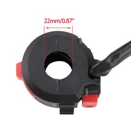 WOOSTAR 7/8" 22mm Handlebar 3 Function Right Start Switch Replacement for 50cc 70cc 90cc 110cc 125cc ATV Quad Pit Bike Buggy Go Kart
