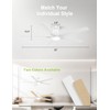 DAMINY 52 inch Ceiling Fans with Lights,5 Blades,6CCT, Remote Control