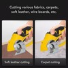 Cordless Electric Scissors, USB Handheld Fabric Cutter with Light, Rotary