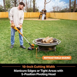 LawnMaster CLGT2410S 24V 10" Cordless String Trimmer Weed Eater 2.0AH Battery & Charger Included