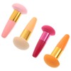 PACKOVE 4Pcs Makeup Puff with Handle Powder Applicator for Women
