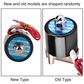 Walfront 2W025-08 G1 4" Water Air 110V AC N C Normally Closed Brass Electric Solenoid Valve 2W025-08 2 Minute Normally Close Solenoid Valve 2 Way Valve G1/4" 110V AC