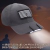 Cap Hat Light 11LED Headlamp Rotatable Ball Visor Clip-on Hands