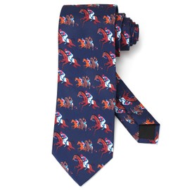 Puistr Mens Novelty Horse Horse Racing Tie 3.27" (8.3CM) Novelty Horse Ties For Men