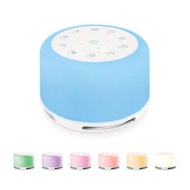 Homedics SoundSleep Aura, Sound Machine for Better Sleep, 7-Color Mood-Enhancing Light, 28 Soothing Sounds, Bluetooth Compatible, Meditation & Mindfulness Aid, Portable