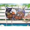 MESH TITAN MeshTitan Heavy-Duty Pool Storage Bag - Floats & Toys Organizer with Sturdy Mesh & Anti-Sagging Support (Black)