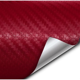 VViViD XPO Burgundy Dry Carbon Fiber Vinyl Wrap Roll with Air Release Technology (10ft x 5ft)