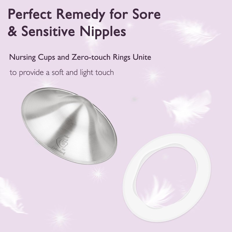 Boboduck 925 Silver Nipple Covers Breastfeeding - The Original Silver