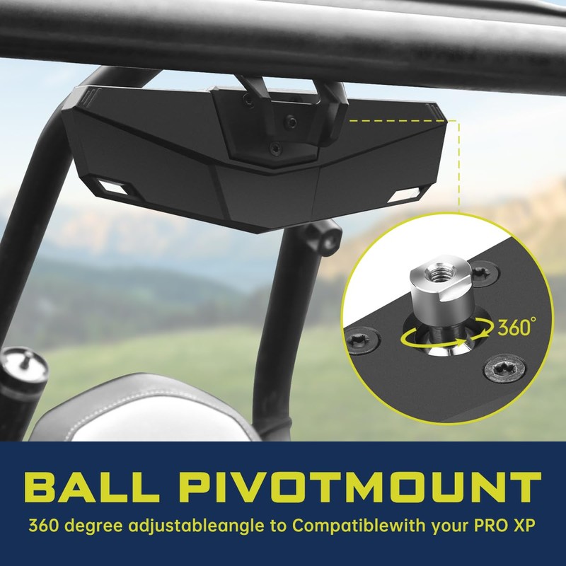 SHEJISI RZR PRO Rear View Mirror,Easy to Install,Solid Quality,Compatible with
