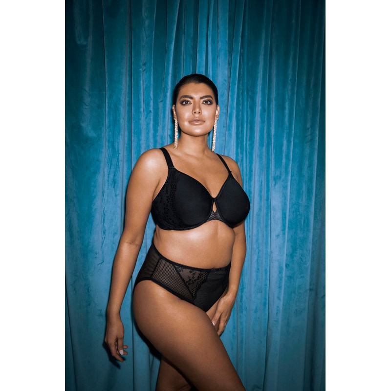 Elomi Women's Plus Size Seamless, Black, 46FF