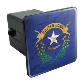 Graphics and More Rustic Distressed Nevada State Flag Tow Trailer Hitch Cover Plug Insert