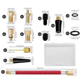 Sivono Bicycle Valve Adapter Set, Bicycle Accessories, Adaptor Valve and French Valve Adapter with Sorting Box, Air Pump Adapter, Ball Needle and Compressor Valve Adapter