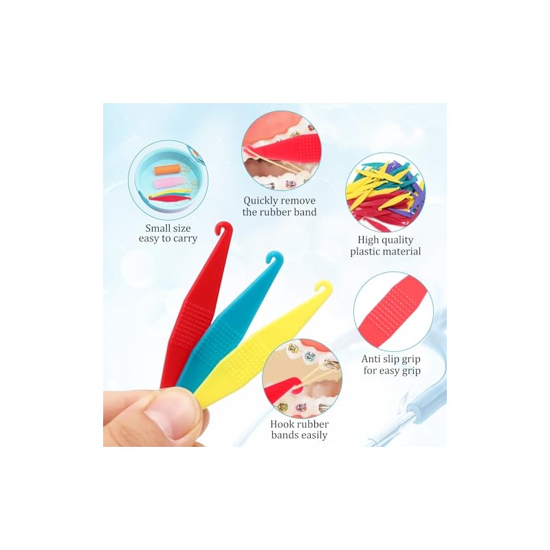 30 bandas elásticas dentales multicolor para tirantes, de plástico, desechables,