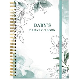 Baby's Daily Log Book - A5 Baby's Tracking for Newborns, 150 Easy to Fill Pages to Track and Monitor Your Newborn Baby's Schedule, Teal Flowers