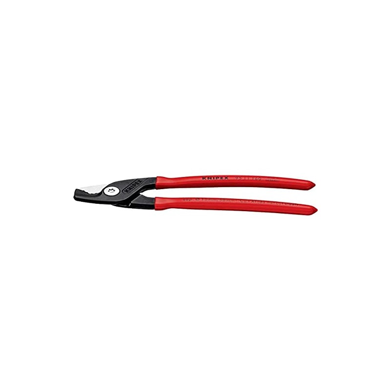 Knipex StepCut Cable Shears burnished, plastic coated 160 mm 95