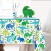 Vibrant Blue & Green Dinosaur Plastic Table Cover (137cm x