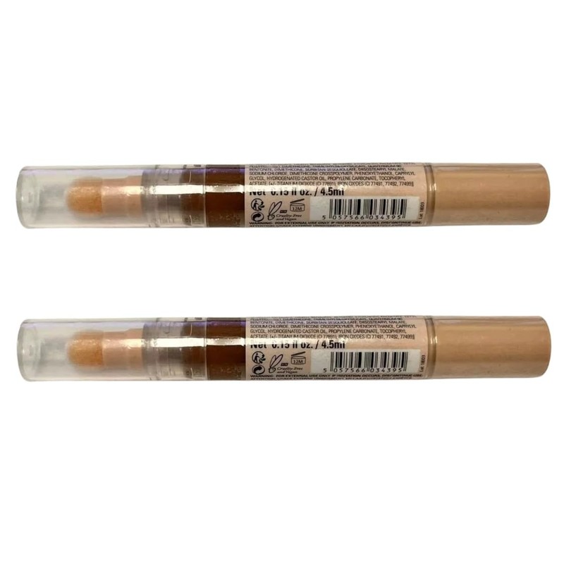 Pack of 2 Revolution Fast Base Lightweight Buildable Coverage Concealer,