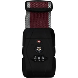 TSA Luggage Strap Suitcase Strap Lock Combination Lock USA Travel Bordeaux Grey