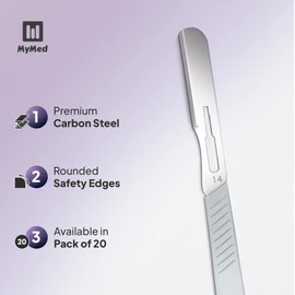 MyMed 14R Dermaplaning Razors - Pack of 20 Dermaplane Razor for Women Face