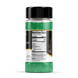 GranAroma Green Sanding Sugar, Decorative, Baked Goods (6.4 Ounce)