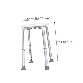 PACKOVE Household Bathroom Stool Non-Skid Foot Pads Compact Shower Chair for Seniors Boys and Girls and Pregnant Women Stable and Skid-Resistant Seat for Inside Shower and Bathtub Use