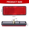 AYBUY 4Pcs Motorcycle Reflectors, Bolt Screw Rectangular Safety Reflector, Strong