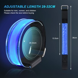 flintronic LED Bracelet, Pack of 4 Reflective LED Light Bracelets, LED Bracelets Light Strip, Safety Light, Unisex for Night Running, Jogging and Outdoor Sports, Blue + Green