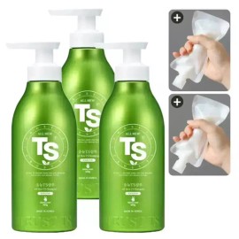 TS 올뉴 TS 샴푸 500g X 3EA + 샴푸 소분 파우치 All New TS Shampoo 500g x 3 + Shampoo Refill Pouches