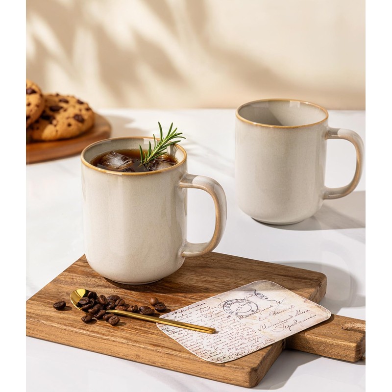 Large Coffee Mugs Set of 6, 16oz Handmade Ceramic Coffee