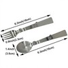 2-Pack Foldable Fork and Spoon Set, Stainless Steel Portable Travel