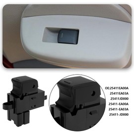 The Lord of the Tools 1PC 6-Pin Car Window Control Switch Button Compatible with Nissan Qashqai J10 Compatible with Navara NP300 D40 OE 25411EA00A 25411EA03A 25411JD000 12V Black