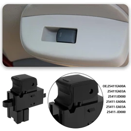 The Lord of the Tools 1PC 6-Pin Car Window Control Switch Button Compatible with Nissan Qashqai J10 Compatible with Navara NP300 D40 OE 25411EA00A 25411EA03A 25411JD000 12V Black