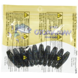 Smith LTD Worm Gary Yamamoto Immoglub 1.2 inches (30 mm), Approx. 0.05 oz (1.3 g), Blue Gill (Smoke/Blue & Black & Gold Flake) #214 Lure