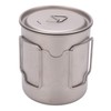 750ml Outdoor Titanium Water Mugs With Folding Handles Portable Camping
