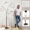 OUTON Tall Arc Floor Lamp - Adjustable, Modern, 3-Light Arched
