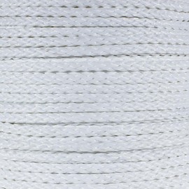 White Hollow Braid Polypropylene Barrier Rope - (1/2 Inch X 50 Feet)