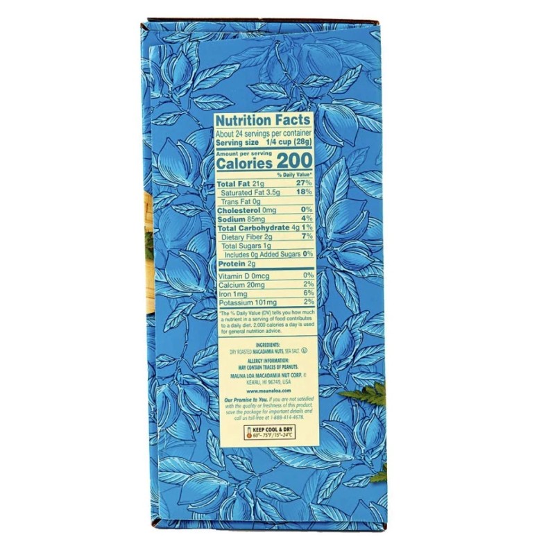 Mauna Loa Premium Roasted Macadamia Nuts, Hawaiian Sea Salt Flavor,