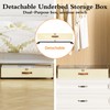 Yecaye Under Bed Storage with Wheels, 2Pack Under Bed Storage