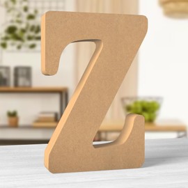 Aruatu 12 Inch Balsa Wooden Letters Unfinished Wood Letters for Wall Decor Decorative Standing Letters Large Letters for Wall Decoration for Craft Home Party Projects (Z)