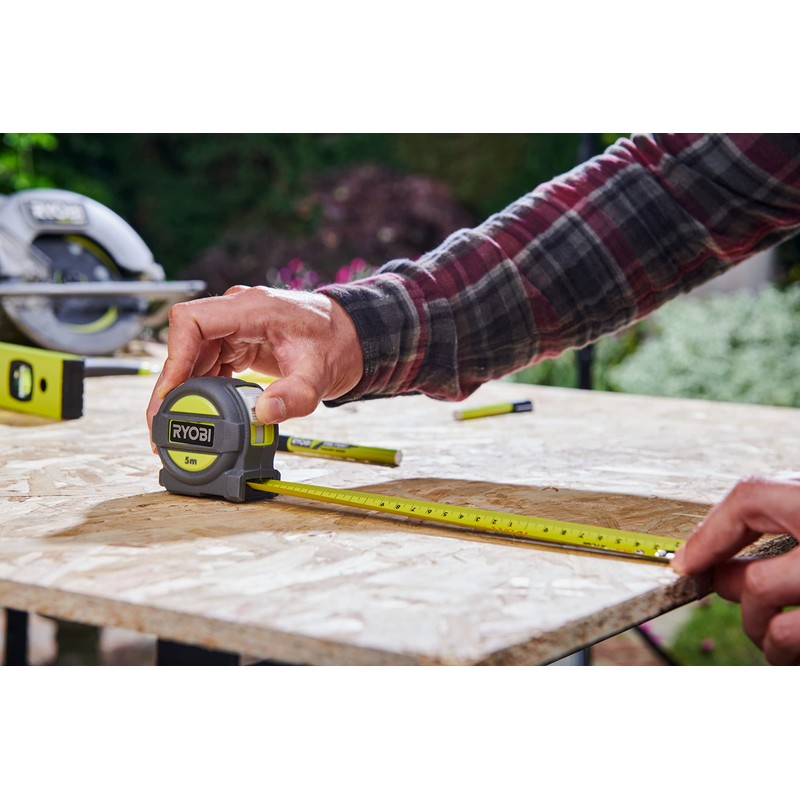 RYOBI RTM5M Tape Measure Flexible Measuring Tape with Total Length