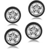 4Pcs Black 48mm Rubber Tires, Simulation Rubber Wheel Tire Wheel
