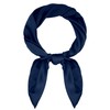Pistha 27.5 inch Satin scarf Square Ribbon Neck Scarf (Navy