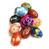 12 Wooden Easter Eggs Hand Painted with Hanger Handmade from