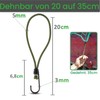 CargoVA® – 20 Bungees with Hooks and Practical Bag –